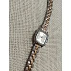 Vintage Model Kare-Oval Gümüş Kasa Retro Still - Zincir Kordon Kadın Kol Saati 0034 - 20 cm