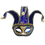 Vintage model Venedik karnaval maskesi Cadılar Bayramı Noel Cosplay Partisi Fantezi Top (Venedik maskara yarım yüz klasik mavi)