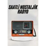 Vintage Nostaljik Radyo Aux Usb Sd Kart Girişli Şarjlı Bluetooth Bağlantılı Mir34318615