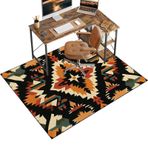 Vintage ofis sandalyesi paspasları, halı kaplı zeminler için, 100 x 140 cm, kaymaz zemin koruyucu, tekerlekli sandalyeler için, oyun sandalyesi matı, sert ahşap, dikdörtgen masa örtüsü, ev, ofis için