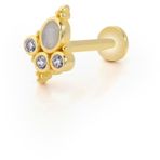 Vintage Opal Beyaz Mine Model Tragus Piercing