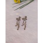 Vintage Otantik Sevimli Sallantılı Anadolu Kelebek Swarovski Taşlı Küpe