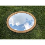 Vintage Oyma Desenli Plastik Çerçeveli Oval Ayna 77x63 cm