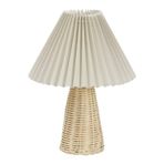 Vintage Piled LED Komodin lambası, Ev Dekor Için Rattan Taban Ile Yumuşak Sıcak ışık