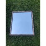 Vintage Plastik Çerçeveli Desenli Ayna 58,5X67,5Cm Hasarlı - Dekoratif Ayna