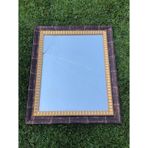 Vintage Plastik Çerçeveli Desenli Ayna 80X95cm Hasarlı