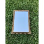 Vintage Plastik Çerçeveli Oyma Desenli Ayna 48X68cm - Dekoratif Ayna