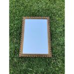 Vintage Plastik Çerçeveli Oyma Desenli Ayna 48X68cm - Dekoratif Ayna