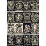 Vintage Poster Sticker 16 Parça Telefon, Tablet, Defter, Laptop Sticker