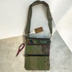Vintage Renkli Etnik Salaş Küçük Boy Plaj Günlük Kadın Kol Omuz Çantası 24CM x 29CM - 24 x 29 cm - Açık Yeşil