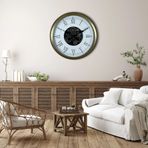 Vintage Roma Rakamlı 60 Cm Çarklı Duvar Saati