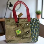 Vintage Salaş Çok Renkli Orta Boy Günlük Seyahat Gezi Omuz Çantası 36CMX34CM - 36 x 34 cm - Bej - Kırmızı