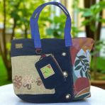 Vintage Salaş Çok Renkli Orta Boy Günlük Seyahat Gezi Omuz Çantası 36CMX34CM - 36 x 34 cm - Lacivert - Bordo