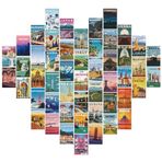 Vintage Seyahat Dekor Posterleri, Dünya Çapında Seyahat Posterleri Resimleri, Vintage Kartpostal Popüler Şehirler Fotoğraf Kolaj Seti, Retro Trendy Şehir Manzarası Estetik Baskılar Genç Yurt Yatak