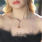 Vintage Sitrin Kare Taşlı Gerdanlık