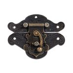 Vintage Takı Kutusu Haspe, Antik Retro Vintage Dekoratif Mandal Hasp Pad Göğüs Kilit Plakası Takı Kutusu Dolabı için (S)