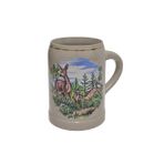 Vintage Tankart Ceylan Figürlü Alman Bira Bardağı 13,5Cm