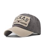 Vintage Texas Bull Pamuk Beyzbol Şapkası Erkekler Kadınlar Retro Spor Açık Günlük Güneş Şapkası, Kahve, One Size-M