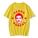 Vintage Tişörtler Unisex Pedro pascal Eğlenceli Baskılar Günlük Moda Çift Kıyafetleri (3 M)