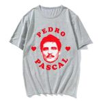 Vintage Tişörtler Unisex Pedro pascal Eğlenceli Baskılar Günlük Moda Çift Kıyafetleri (4 L)