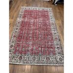 vintage traşlanmış el dokuma halı 161x275