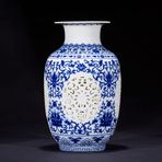 Vintage Yapay Çiçek Vazosu Porselen Çiçek Vazosu Zarif Çiçek Düzenleme Vazosu Antika Vazo Dekorasyon Seramik Ev Dekorasyonları Ev Dekorasyonu Düğün için, I-H24xw15cm,I-H24xw15cm
