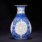Vintage Yapay Çiçek Vazosu Porselen Çiçek Vazosu Zarif Çiçek Düzenleme Vazosu Antika Vazo Dekorasyon Seramik Ev Dekorasyonları Ev Dekorasyonu Düğün için, K-H25xw16cm,K-H25xw16cm