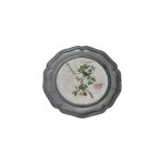 Vintage Zınn Çerçeveli Dekoratif Alıç Bitkisi Temalı Duvar Tabağı 10Cm 013