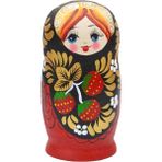 VintageVo 5 Adet Matruşka Bebekleri Yuvalama Bebekleri El Yapımı Sevimli Ahşap (Yurt Dışından) - Renkli