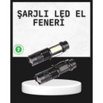 VINTESSY 125537251 Konsantrasyon Ayarlı 2000 Lümen Şarjlı Led El Feneri