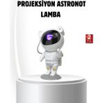 Vintessy Bluetooth Müzikli Astronot Projeksiyon Lambası Yıldız ve Ay Efektli