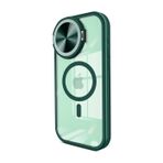 VINTESSY MEPA045-1706MKR İphone 15 Pro Kılıf Teleskop Lens Magsafe Silikon Kapak - Koyu Yeşil Düz Renkli Kılıf-Arka Kapak