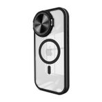 VINTESSY MEPA045-1710MKR İphone 15 Pro Max Kılıf Teleskop Lens Magsafe Silikon Kapak - Siyah Düz Renkli Kılıf-Arka Kapak