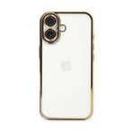 VINTESSY MEPA045-4216MKR Apple Iphone Uyumlu 16 Plus Kılıf Razer Lensli Silikon - Gold Düz Renkli Kılıf-Arka Kapak