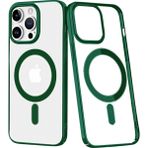 VINTESSY MEPA047-30474MKR Apple Iphone Uyumlu 14 Pro Max Kılıf Element Magneticsafe Sert Kapak - Köknar Yeşili Düz Renkli Kılıf-Arka Kapak