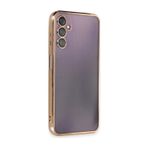 VINTESSY MEPA048-37716MKR Samsung Galaxy A14 4G Kılıf Razer Lensli Silikon - Gold Düz Renkli Kılıf-Arka Kapak