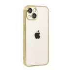 VINTESSY MEPA049-48836MKR İphone 15 Razer Lensli Silikon - Gold Düz Renkli Kılıf-Arka Kapak