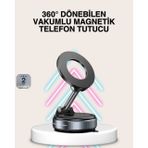 VINTESSY TKNUCZZZK007VAKUMLUTELEFONTUTUCU-1MKR Güçlü Mıknatıslı Vakumlu Araç Telefon Tutucu Alüminyum Gövde Akıllı Saat