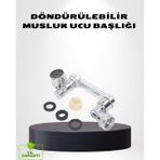 VINTESSY TKNXUCZZZDÖNDÜRÜLEBİLİRMUSLUKK-3MKR 1080 Dönebilen Musluk Ucu Su Tasarruflu, Esnek Ve 360 Çift Eksenli Başlık Standart