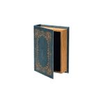 Vintiquewise QI003691.B kitap şeklinde dekoratif saklama kutusu, mavi
