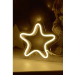 vinyuup Çocuk Odası Için Masaüstü Küçük Yıldız Şeklinde Neon Led Işıklı Tablo 15 X 14 Cm