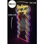 vinyuup Güzelliğim Şakamığğ? - Dekoratif Selfie Neon Led Yazı Pleksi Ayna 71x150 cm