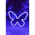 Vinyuup Mavi Çocuk Odası Için Masaüstü Küçük Kelebek Şeklinde Neon LED Işıklı Tablo 20 x 16 cm - Altın