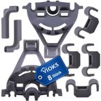 VIOKS Bosch Siemens Neff 00428344 428344 için depo seti/kıskaçlı yedek bulaşık makinesi/bulaşık makinesi için sabitleme seti/sepet parçası/tabak tutucu sepet depolama seti 8 parça