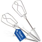 VIOKS Braun 67051155 7322211054 için el mikseri yedeği çırpma teli - mikser seti sağ sol plastik bağlantılı Braun Multimix ve Braun Multiquick 5 el mikseri için