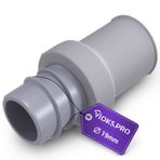 Vioks.pro tahliye hortumu bağlantısı, 19 mm çapında, çamaşır makinesi gider adaptörü, kauçuk hortum uç parçası, atık su hortumu, çamaşır makinesi için adaptör