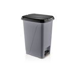 Violet 25 Litre Slim Pedallı Çöp Kovası Gri