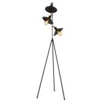 Violet 3lü Siyah Modern Tasarım Retro 3 Ayaklı Abajur Lamba Metal Lambader