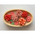 Violet Candle Decor Kayık Saksıda Sukulent Aranjman Meyve Kokulu Mum - 1 Adet