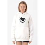 Violet Evergarden Anime Ch Postal Company Logo Beyaz Kadın 3İp Kapşonlu Sweatshirt